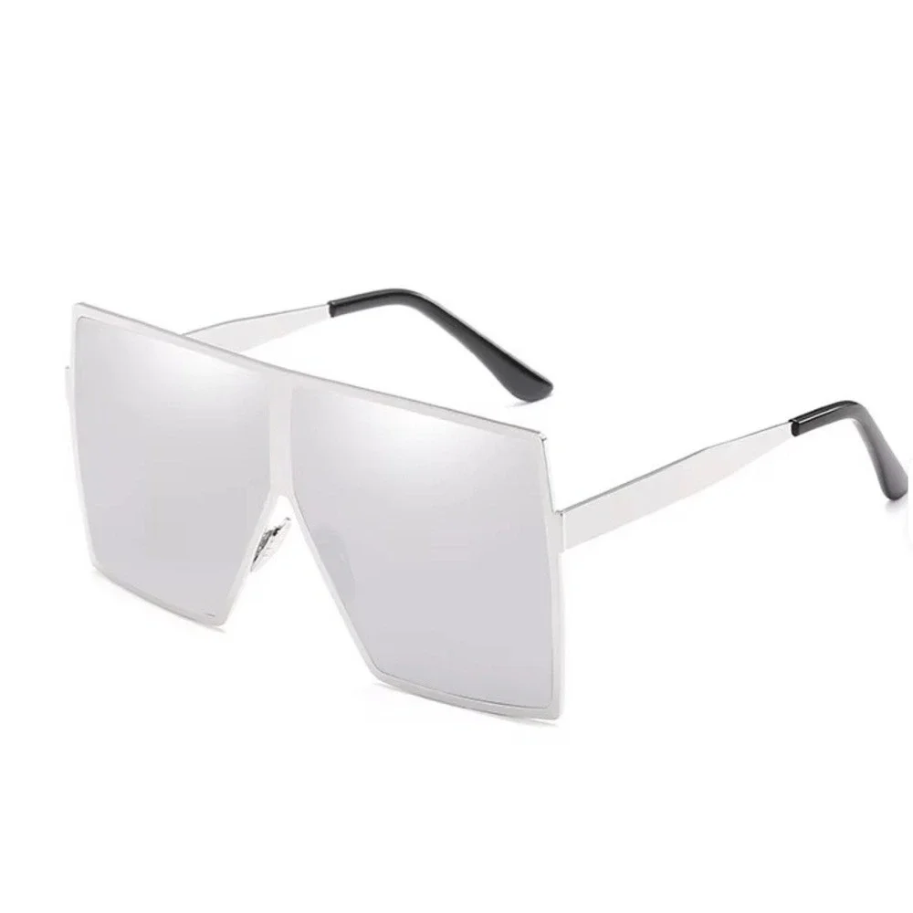 Men Sunglasse Square Flat Top Big Frame UV400 Sun Glasses Oversized Hip Hop 2026